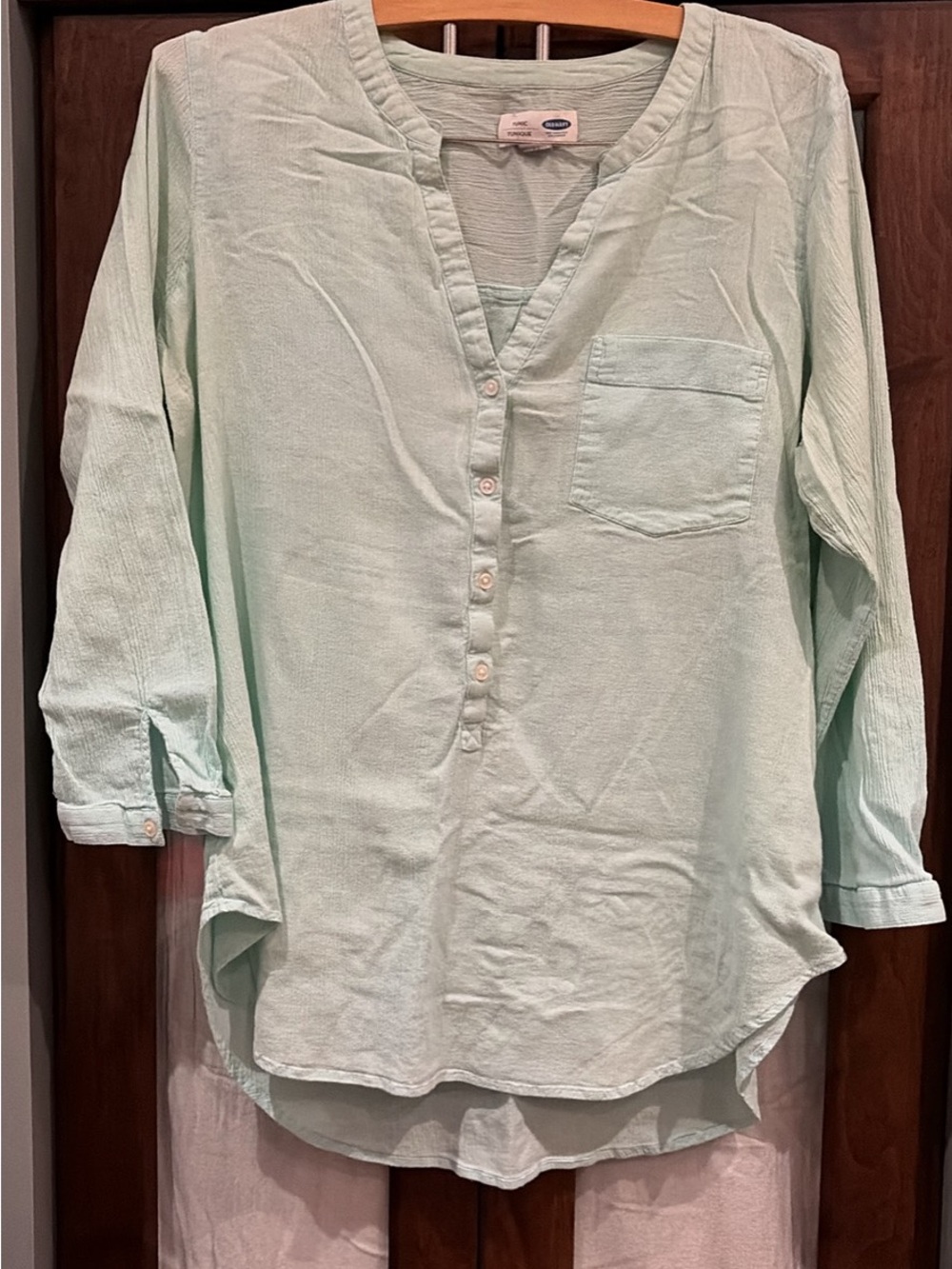 Old Navy Mint Green Henley Tunic